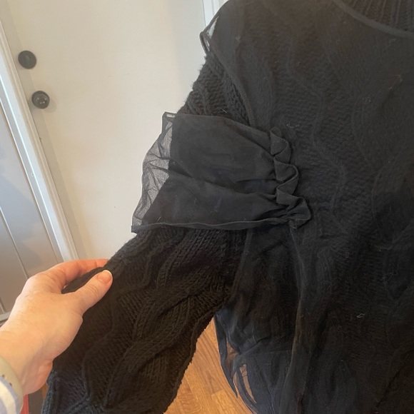 Simone Rocha Sweater with Net Overlay - NWOT - Picture 3 of 8